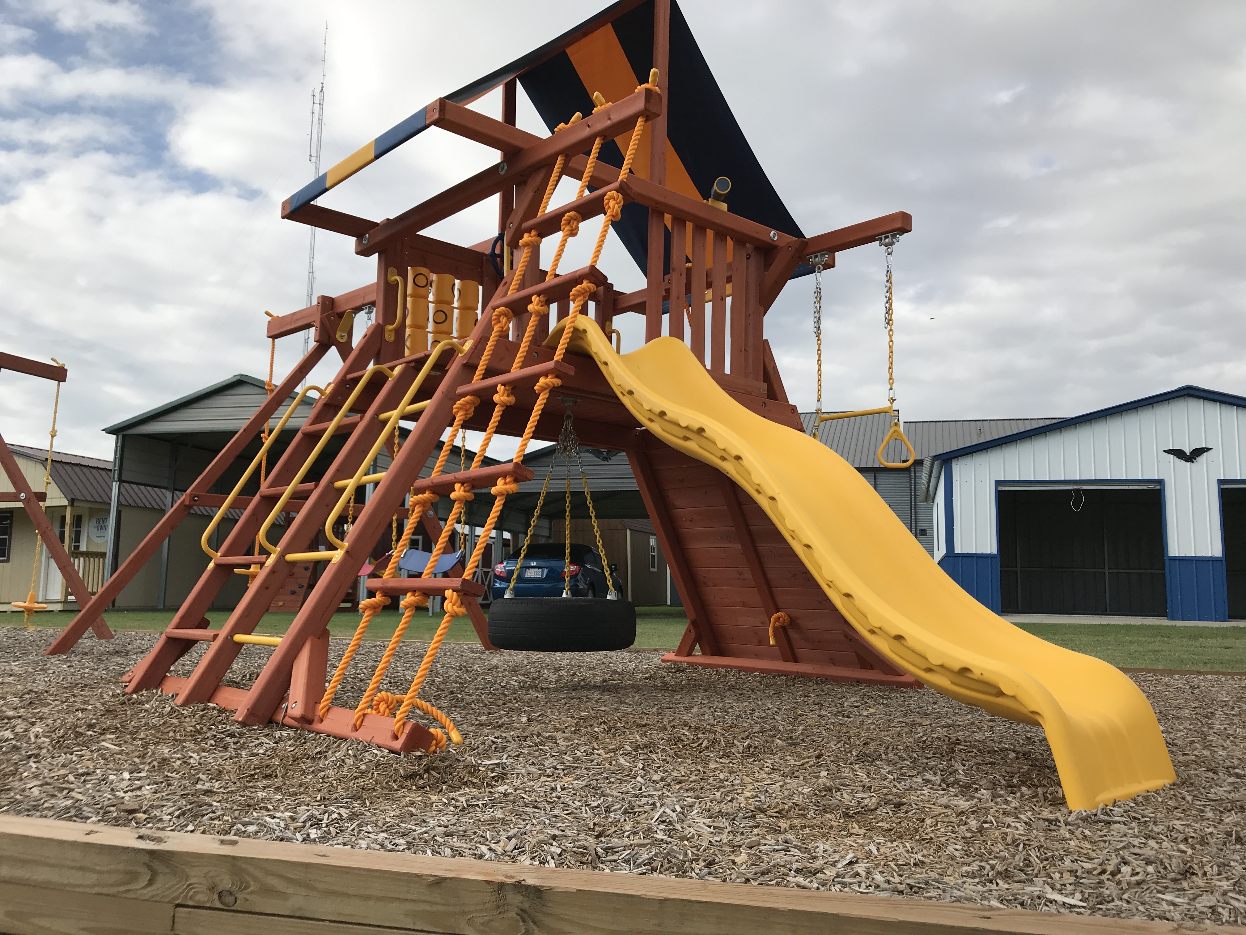 barn and silo outdoor playset