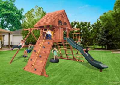 Parrot Island Playcenter XL with Wood Roof and Treehouse Panels