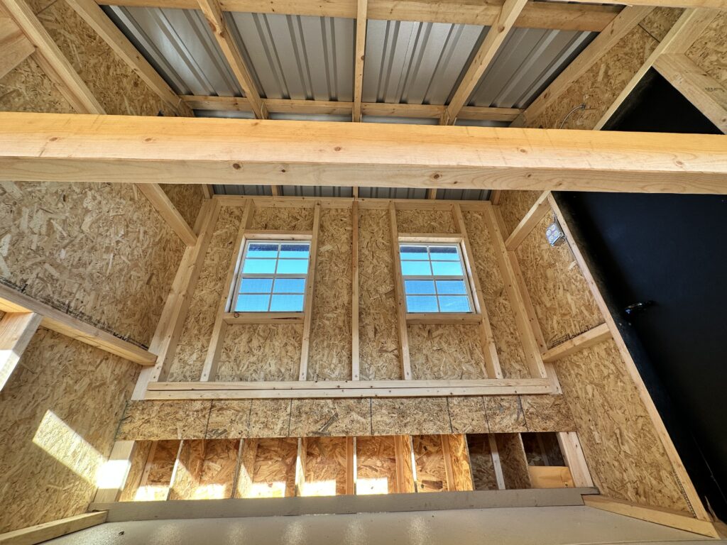 Interior view of the 8 nesting boxes