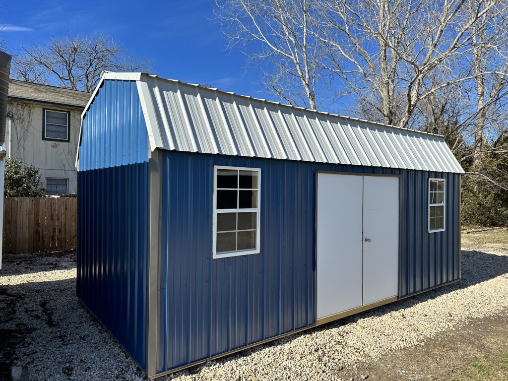 metal siding and roof with 40 yr comes standard on this 10x20 Metal Lofted Barn 