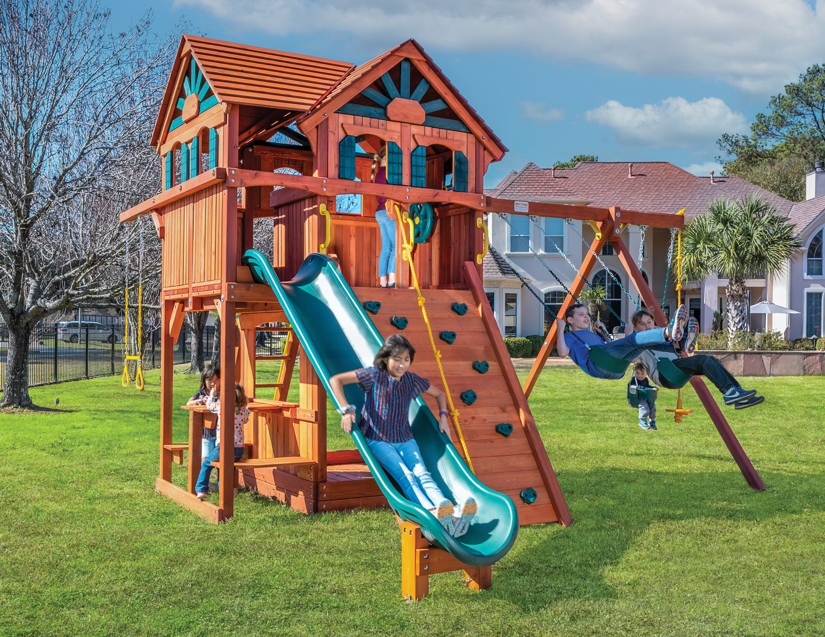 Farm-and-Yard-Central-Texas-Playset-Playground-Backyard-30-58MegaDeckFort-Treehouse-2023