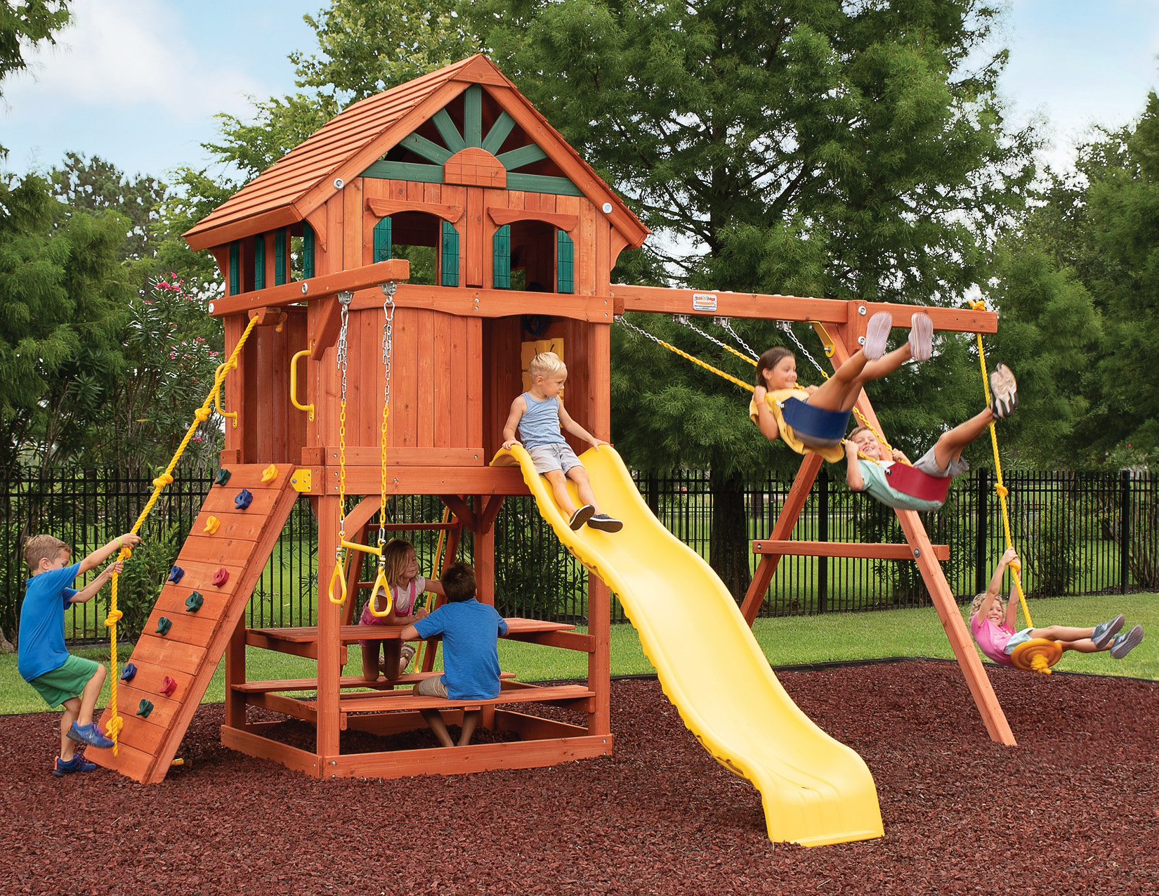 Farm-and-Yard-Central-Texas-Playset-Playground-Backyard-5-ParrotIslandFort-Treehouse-2023