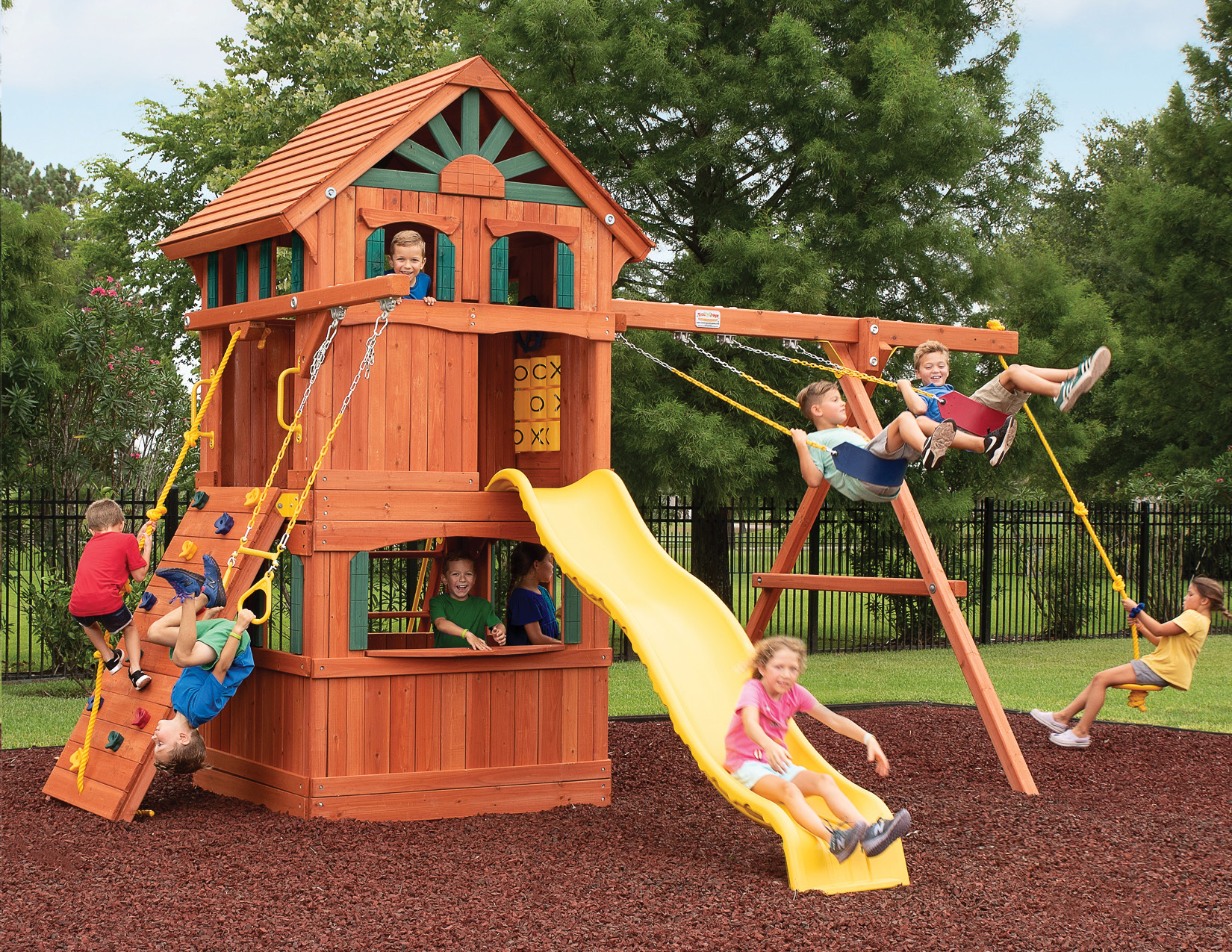 Farm-and-Yard-Central-Texas-Playset-Playground-Backyard-6-ParrotIslandFort-TreehousePlayhouse-2023