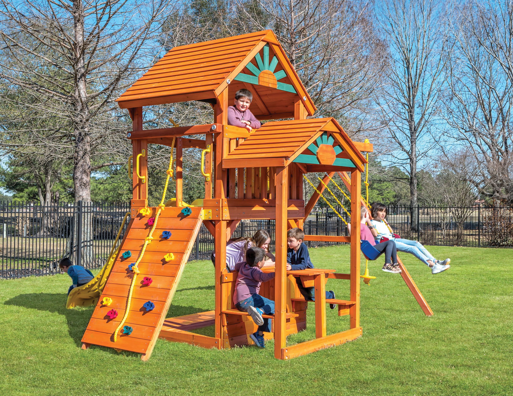 Farm-and-Yard-Central-Texas-Playset-Playground-Backyard-7-ParrotIslandFort-SnackBar-2023